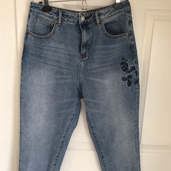 PACSUN Floral Embroidered Mom Jeans - Picture 7 of 8